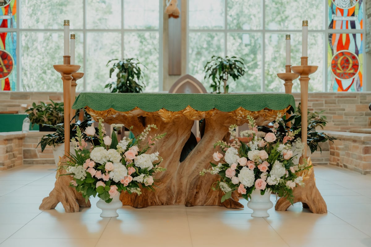 Grace & Kyree wedding photo 16 at St Mark the Evangelist Catholic Church, Cross Creek Boulevard, Tampa Florida 33647