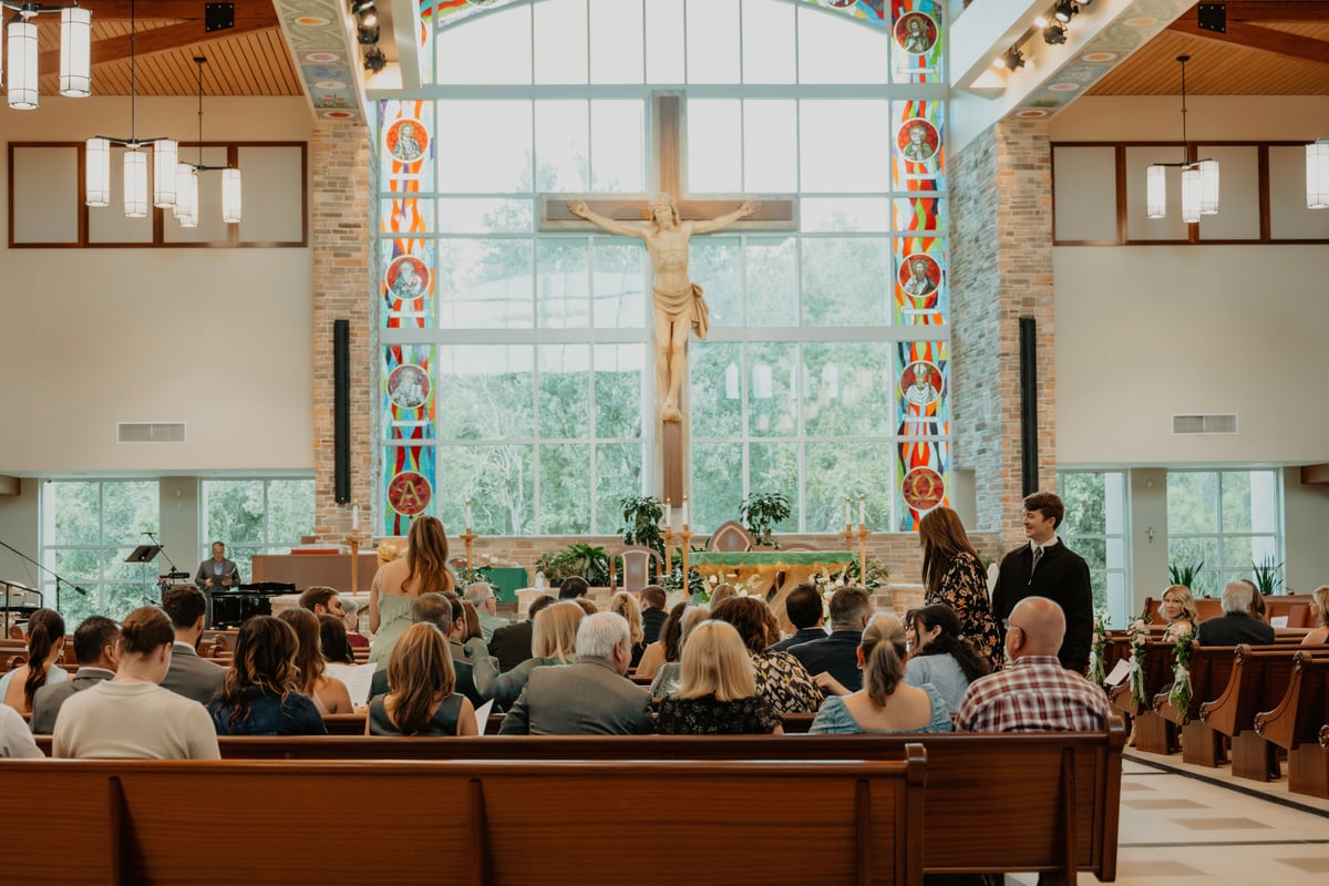 Grace & Kyree wedding photo 28 at St Mark the Evangelist Catholic Church, Cross Creek Boulevard, Tampa Florida 33647