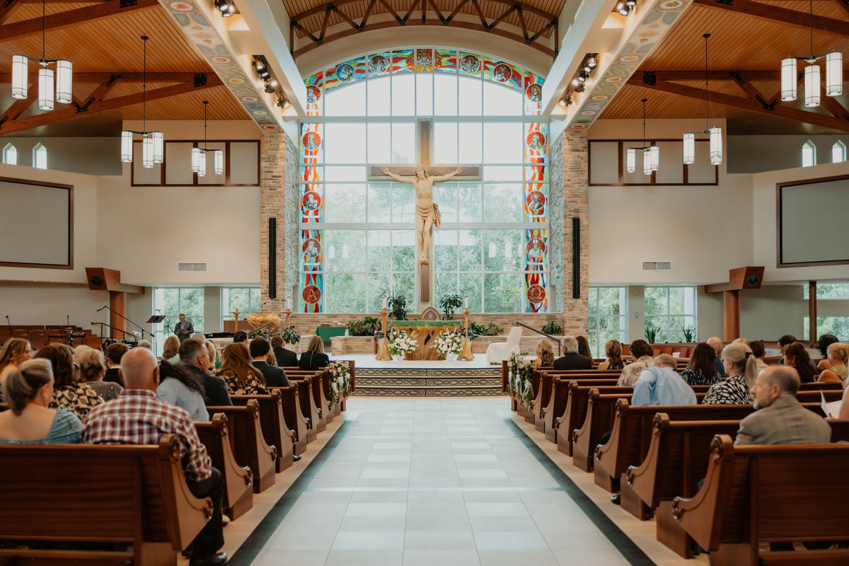 Grace & Kyree wedding photo 30 at St Mark the Evangelist Catholic Church, Cross Creek Boulevard, Tampa Florida 33647
