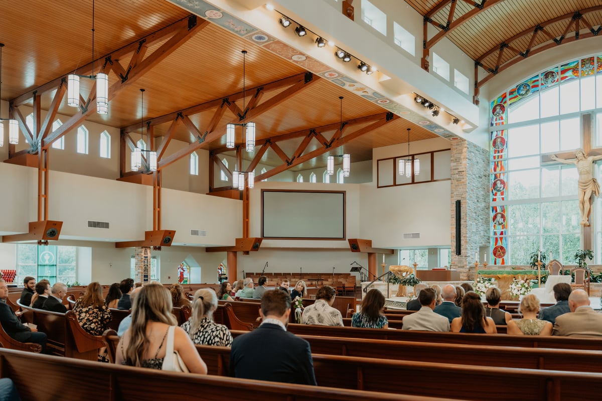 Grace & Kyree wedding photo 31 at St Mark the Evangelist Catholic Church, Cross Creek Boulevard, Tampa Florida 33647