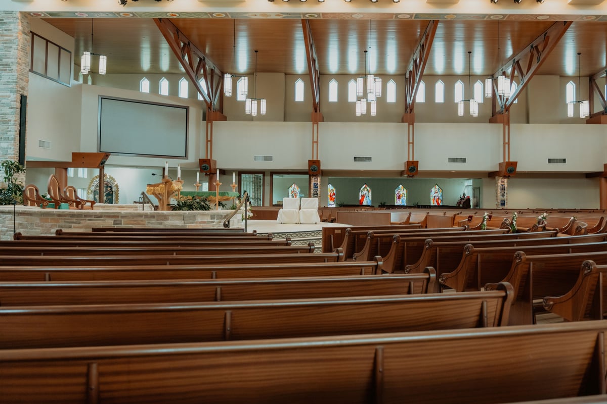 Grace & Kyree wedding photo 6 at St Mark the Evangelist Catholic Church, Cross Creek Boulevard, Tampa Florida 33647