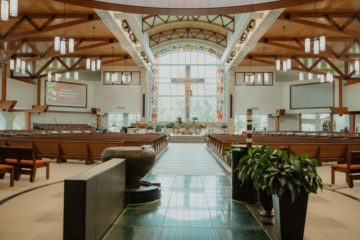 Grace & Kyree wedding photo 8 at St Mark the Evangelist Catholic Church, Cross Creek Boulevard, Tampa Florida 33647