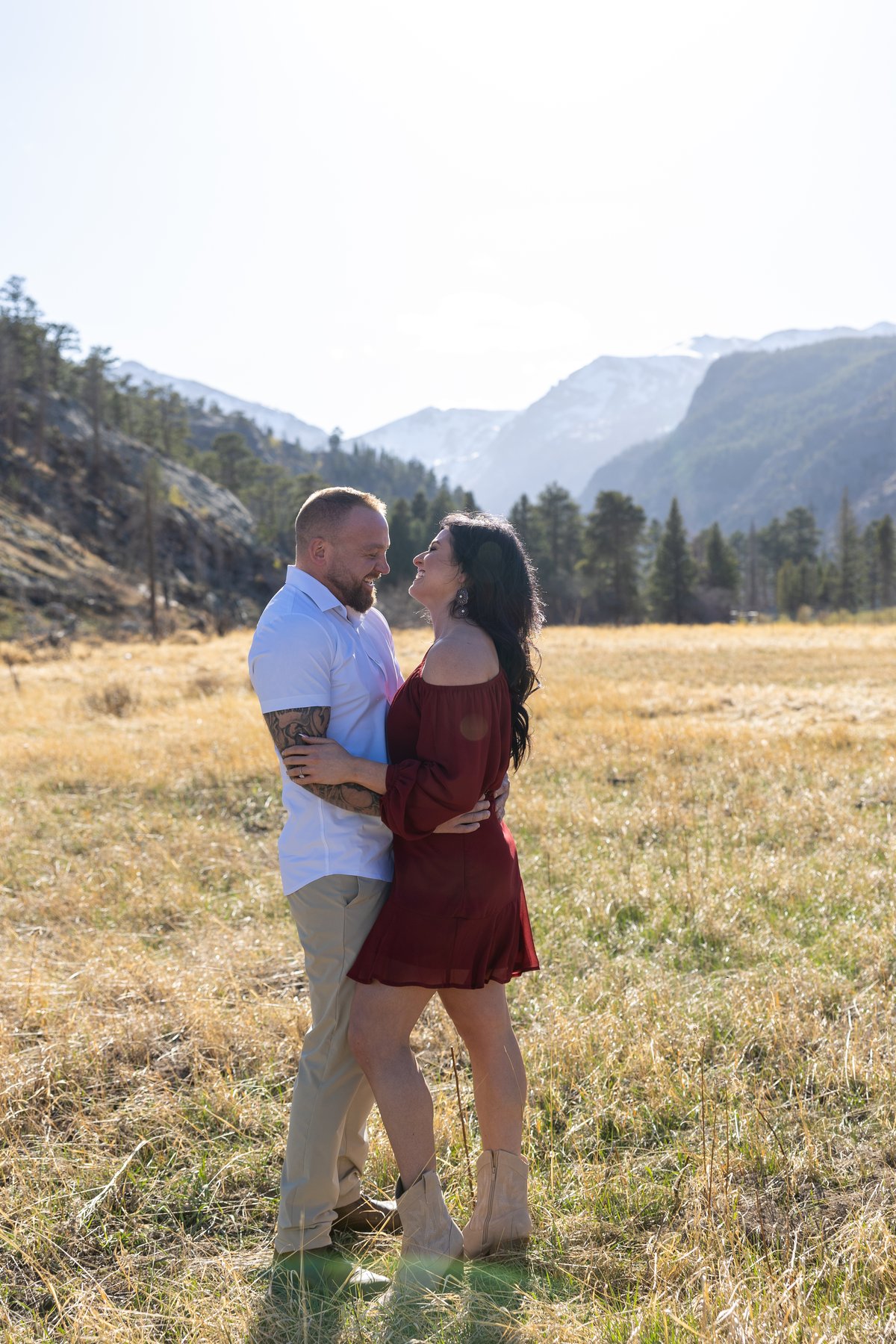 Jessica & Mark engagement photo 7 at Cub Lake, Rocky Mountain National Park