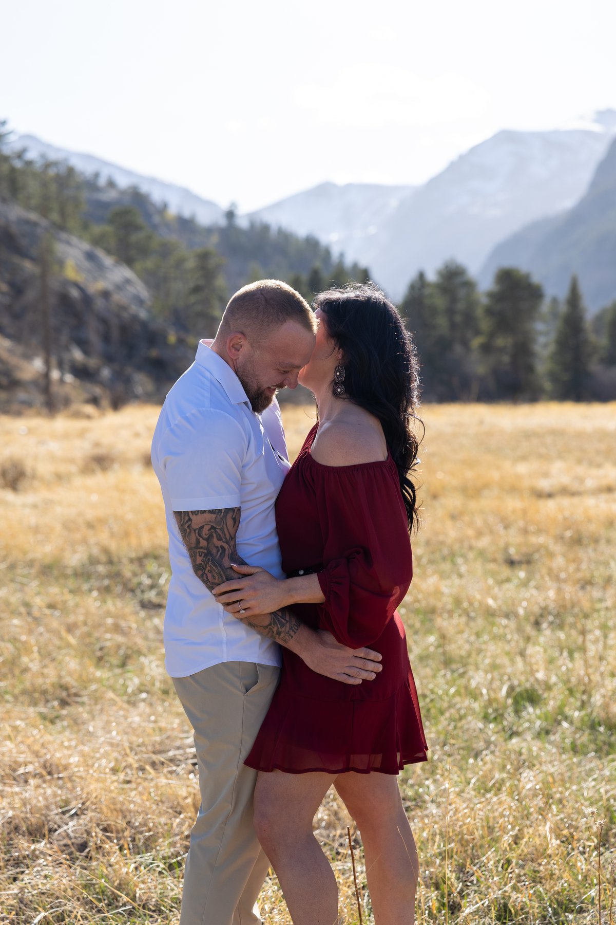 Jessica & Mark engagement photo 8 at Cub Lake, Rocky Mountain National Park