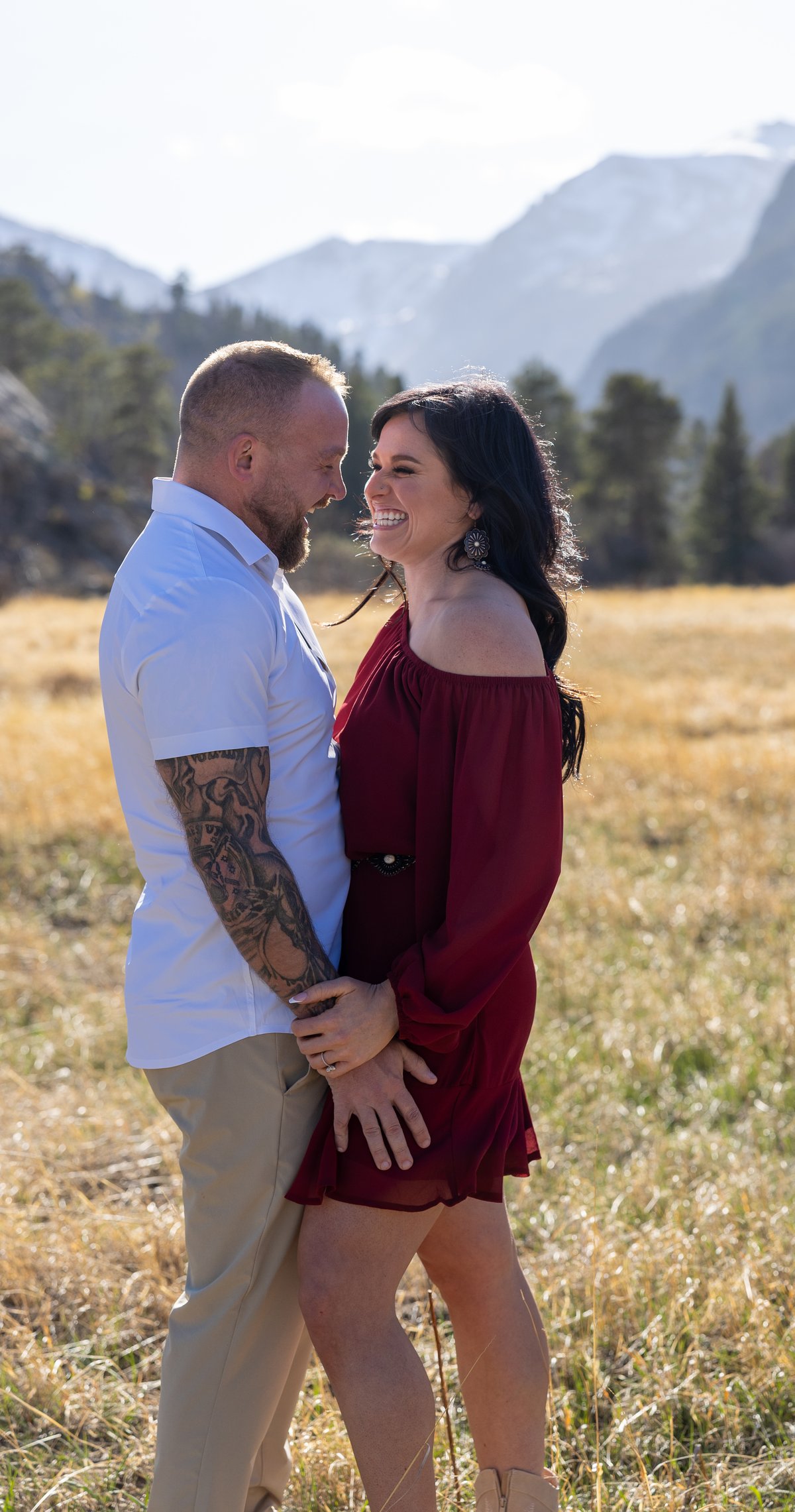 Jessica & Mark engagement photo 9 at Cub Lake, Rocky Mountain National Park