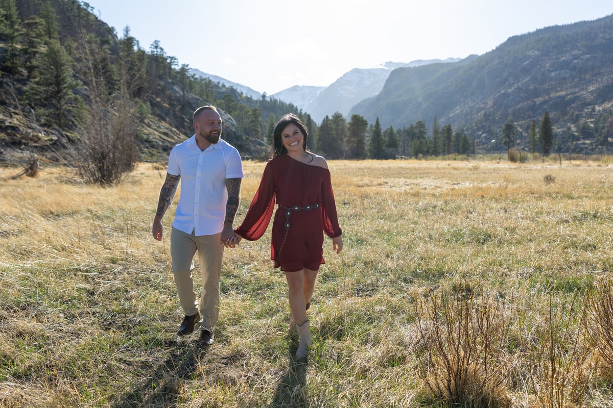 Jessica & Mark engagement photo 15 at Cub Lake, Rocky Mountain National Park