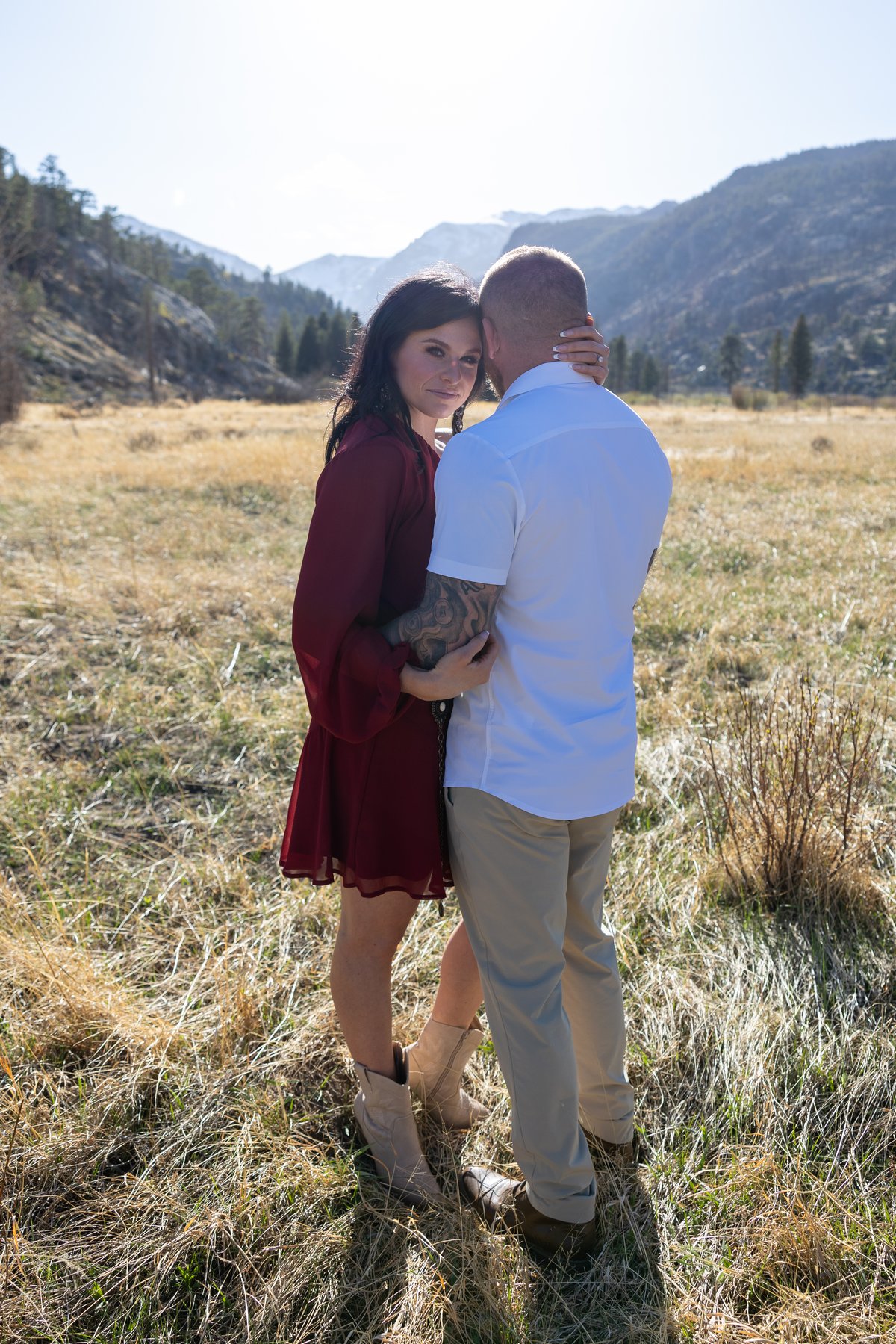 Jessica & Mark engagement photo 18 at Cub Lake, Rocky Mountain National Park