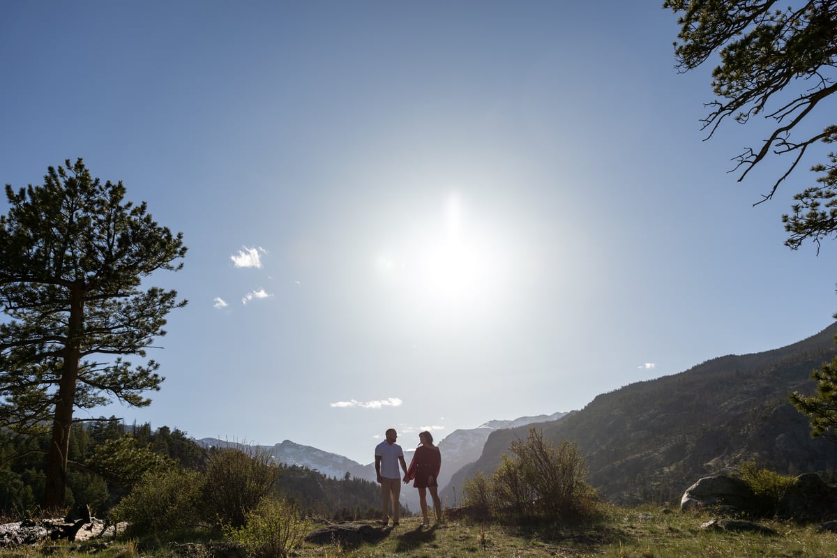 Jessica & Mark engagement photo 21 at Cub Lake, Rocky Mountain National Park