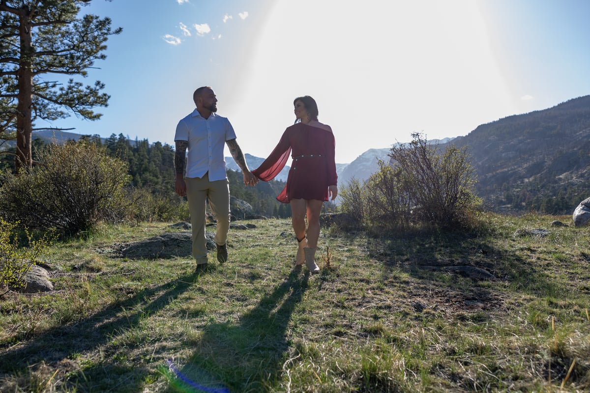 Jessica & Mark engagement photo 24 at Cub Lake, Rocky Mountain National Park