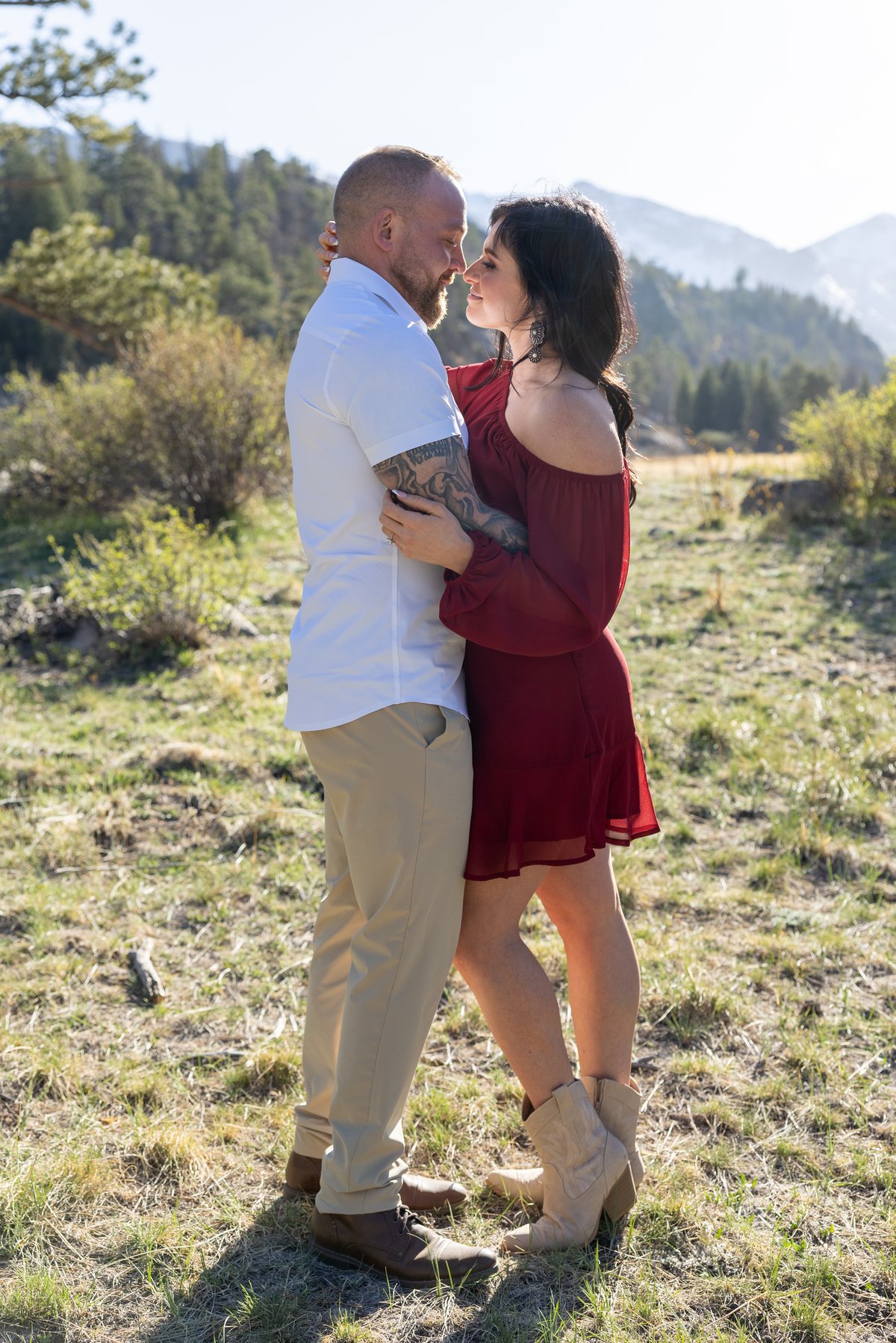 Jessica & Mark engagement photo 25 at Cub Lake, Rocky Mountain National Park