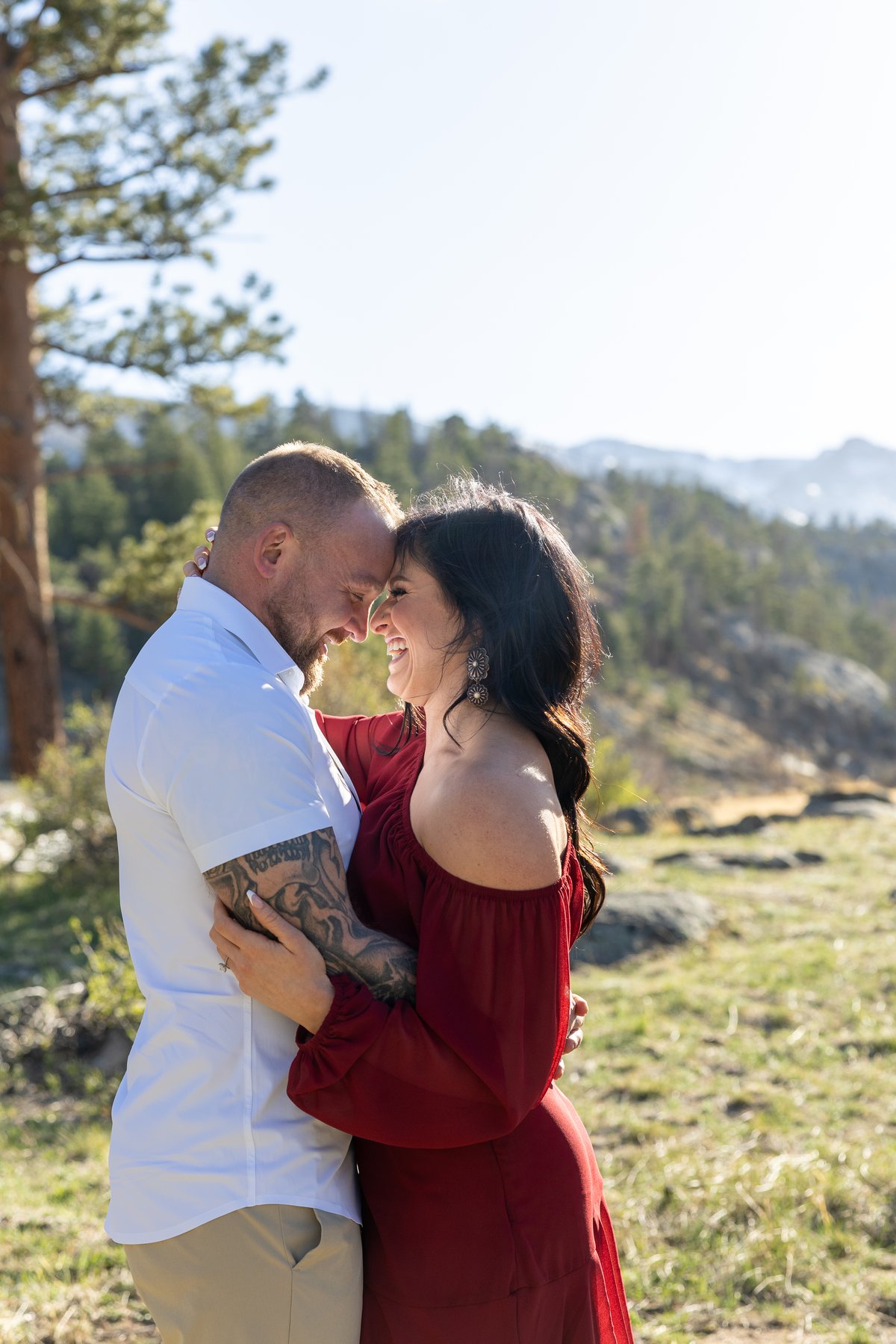 Jessica & Mark engagement photo 26 at Cub Lake, Rocky Mountain National Park