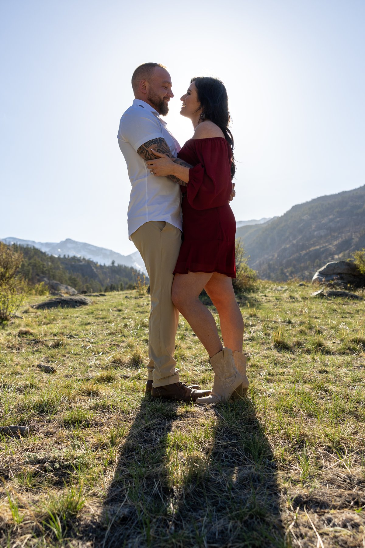 Jessica & Mark engagement photo 27 at Cub Lake, Rocky Mountain National Park