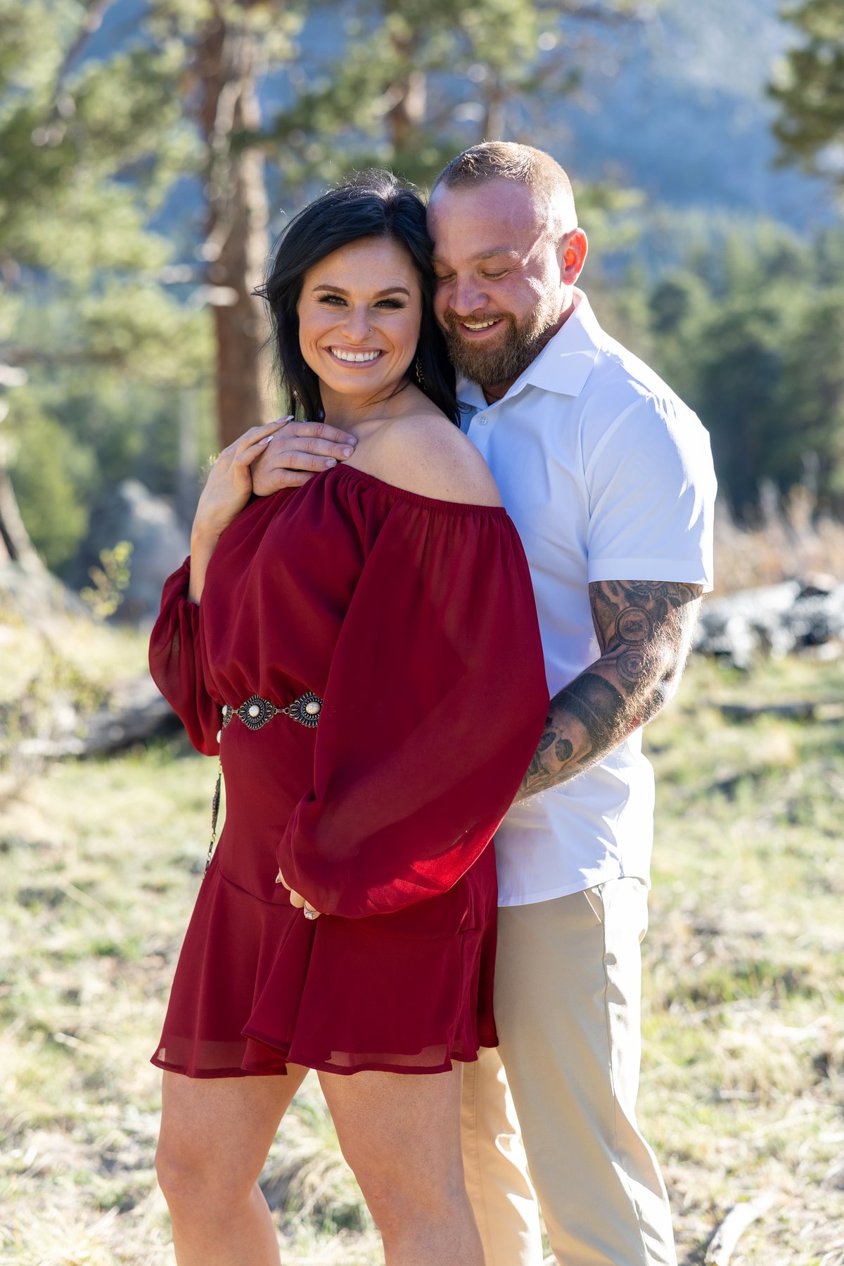 Jessica & Mark engagement photo 31 at Cub Lake, Rocky Mountain National Park