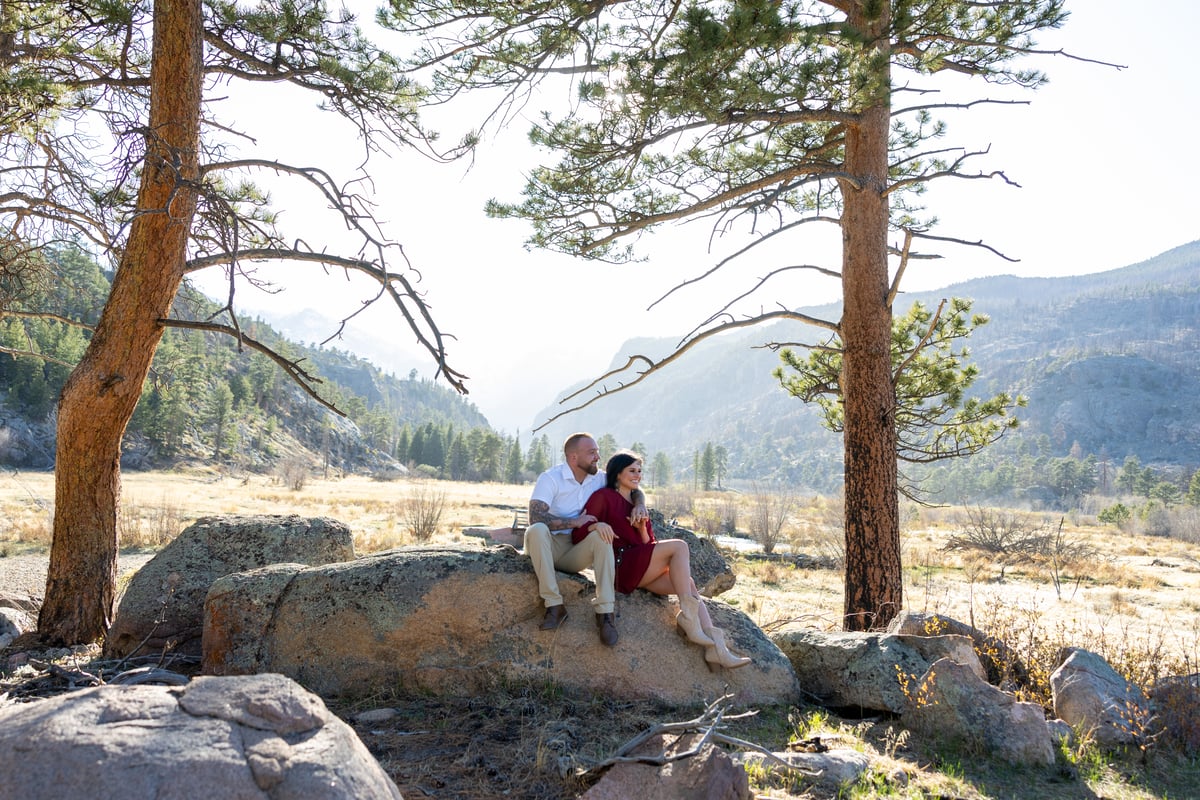 Jessica & Mark engagement photo 32 at Cub Lake, Rocky Mountain National Park