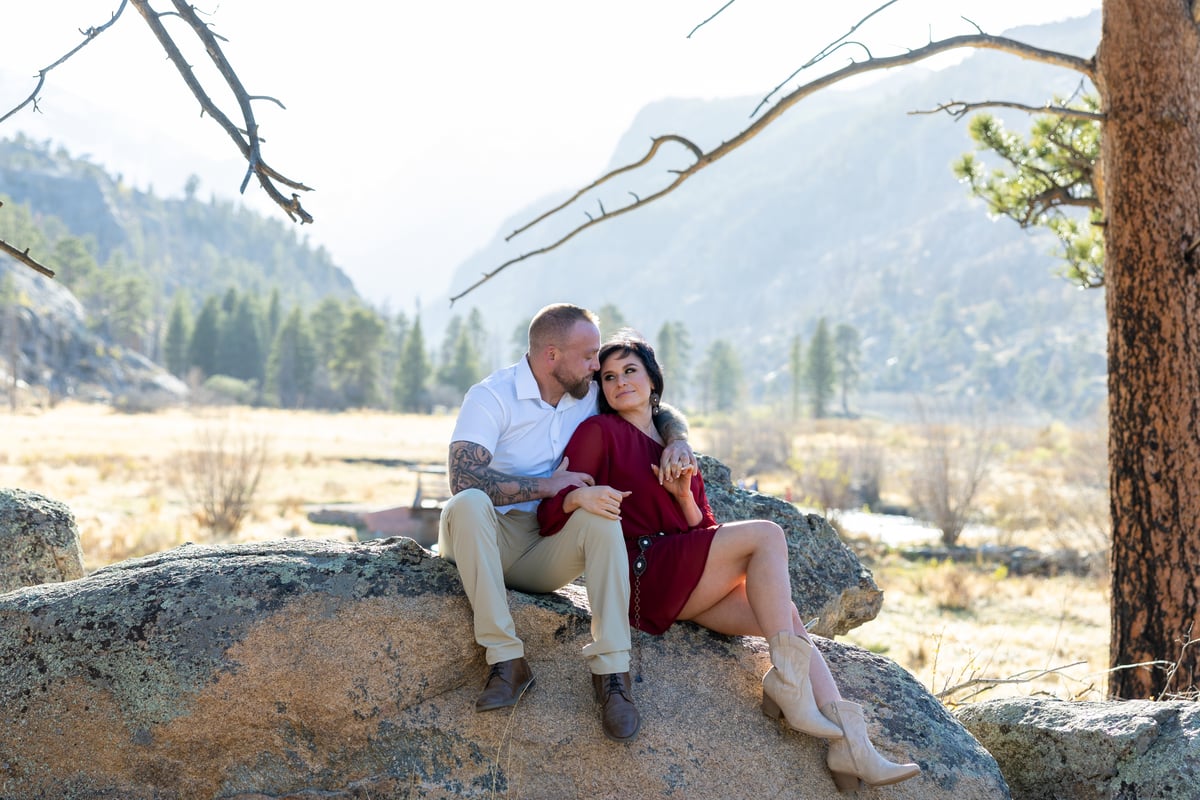 Jessica & Mark engagement photo 33 at Cub Lake, Rocky Mountain National Park