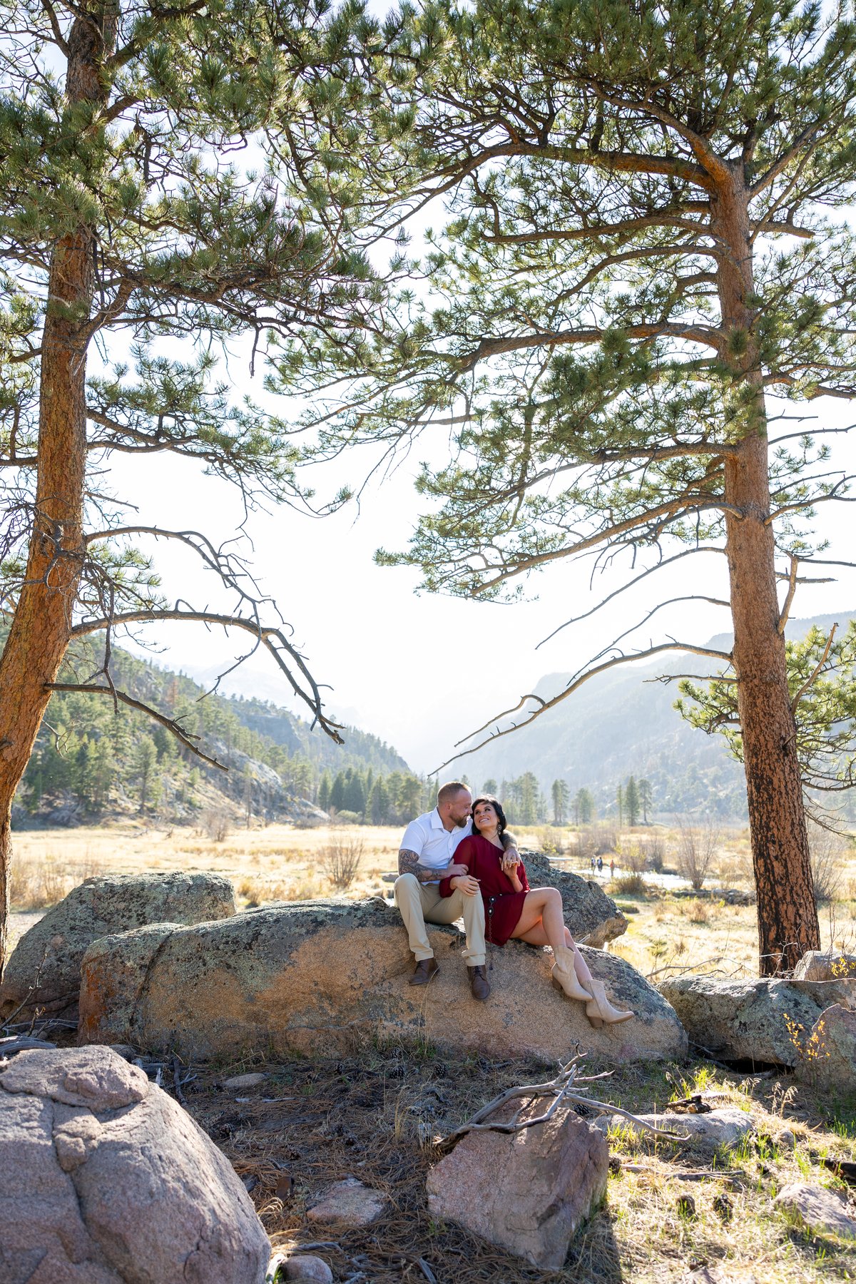 Jessica & Mark engagement photo 34 at Cub Lake, Rocky Mountain National Park