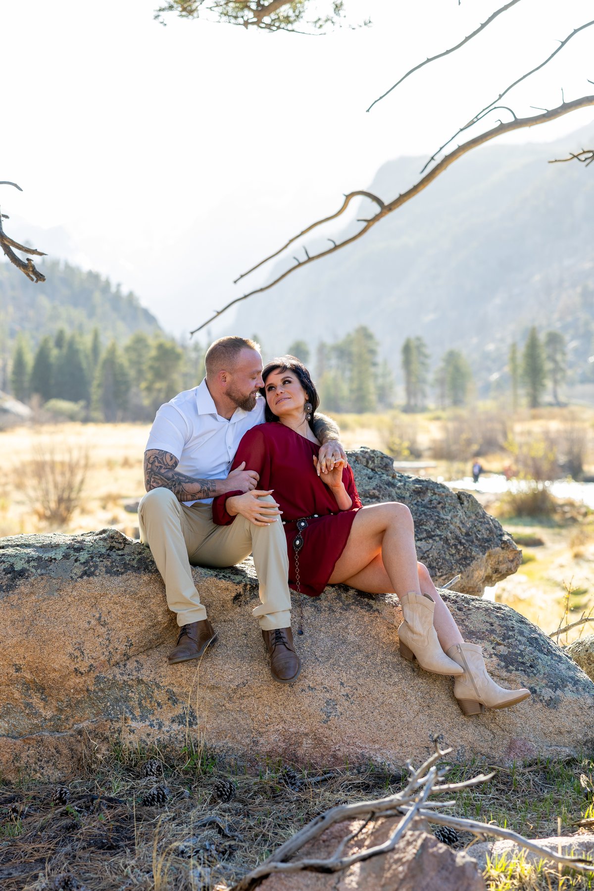 Jessica & Mark engagement photo 35 at Cub Lake, Rocky Mountain National Park