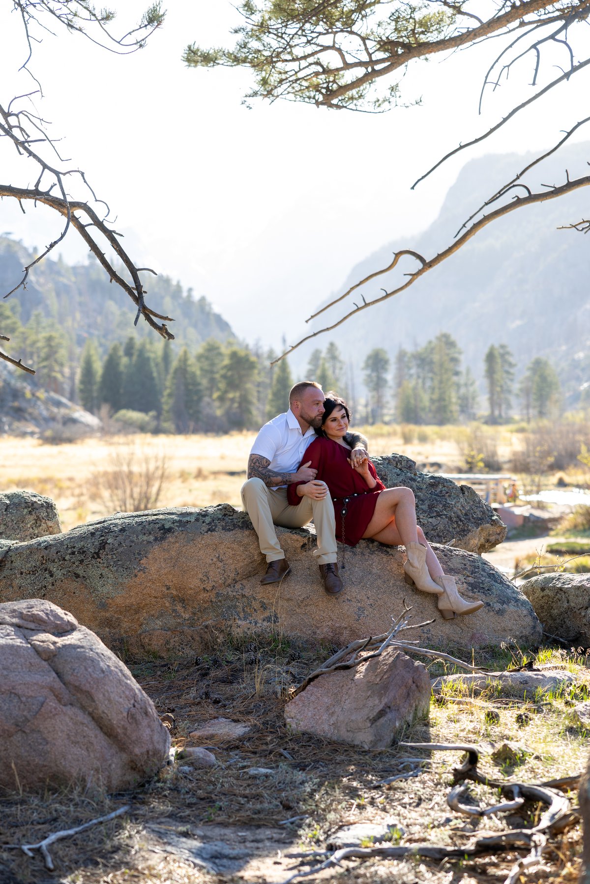 Jessica & Mark engagement photo 37 at Cub Lake, Rocky Mountain National Park
