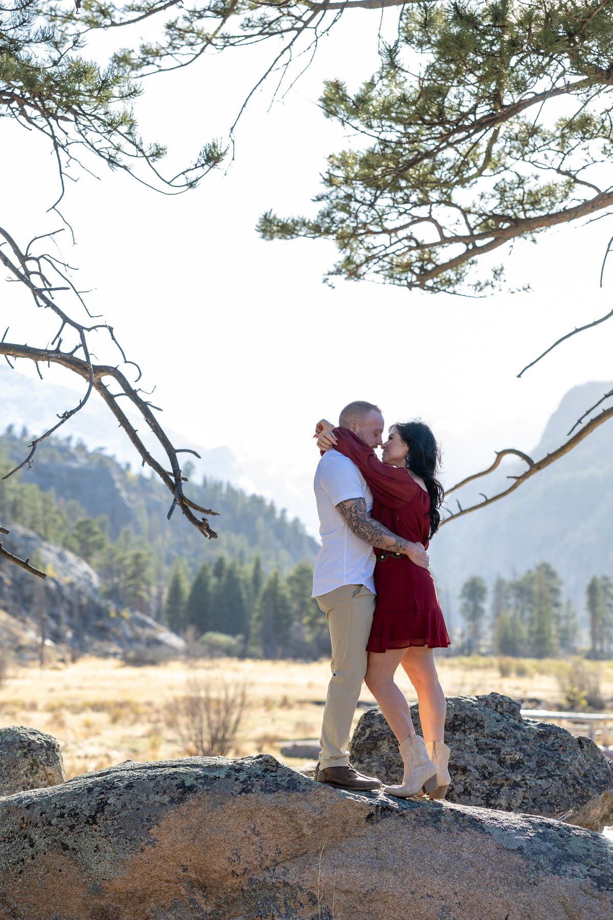 Jessica & Mark engagement photo 38 at Cub Lake, Rocky Mountain National Park