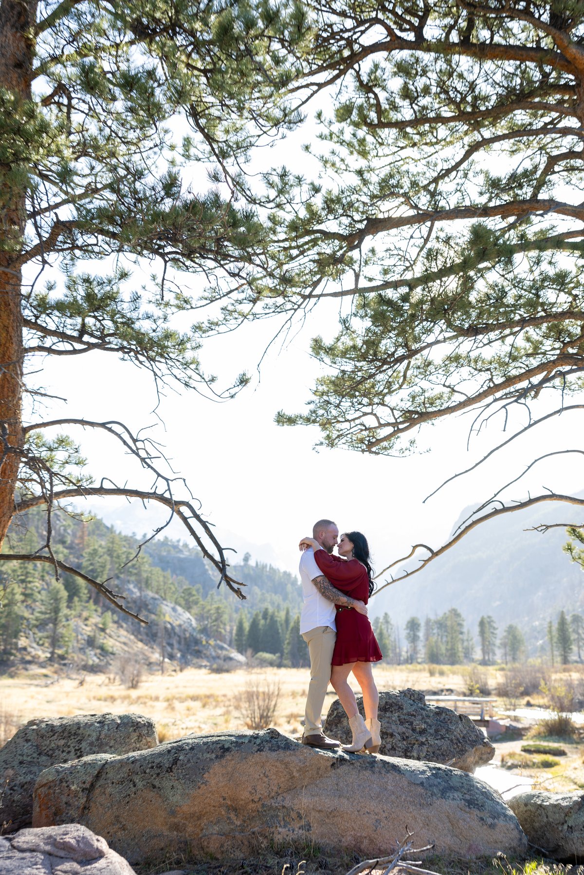 Jessica & Mark engagement photo 39 at Cub Lake, Rocky Mountain National Park