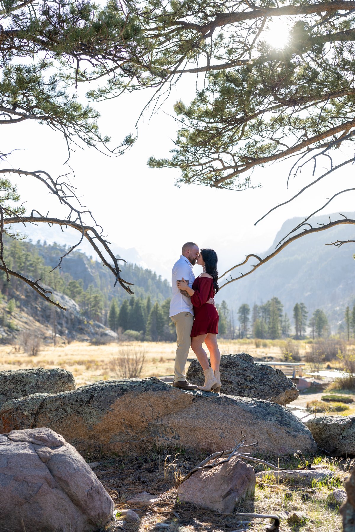 Jessica & Mark engagement photo 40 at Cub Lake, Rocky Mountain National Park